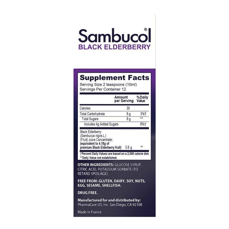 slide 2 of 7, Sambucol Black Elderberry Vegan Immune Support Syrup - 4 fl oz, 4 fl oz