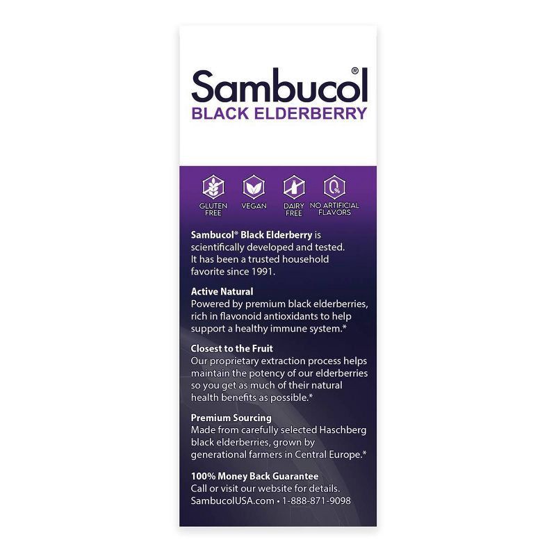 slide 5 of 7, Sambucol Black Elderberry Vegan Immune Support Syrup - 4 fl oz, 4 fl oz