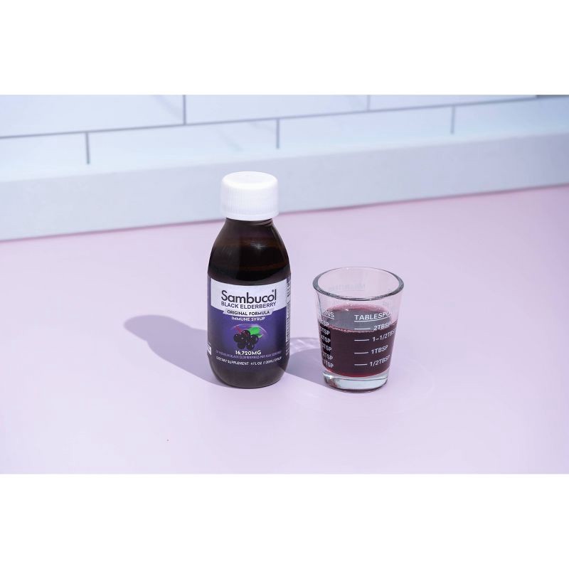 slide 7 of 7, Sambucol Black Elderberry Vegan Immune Support Syrup - 4 fl oz, 4 fl oz