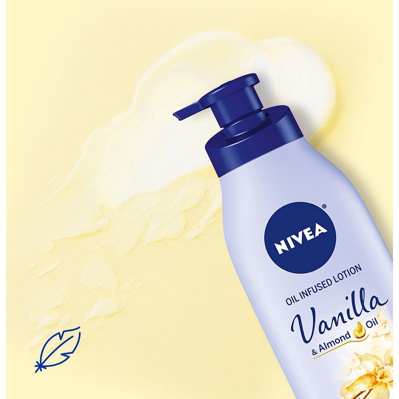 slide 2 of 8, Nivea Oil Infused Body Lotion with Vanilla and Almond Oil - 16.9 fl oz, 16.9 fl oz