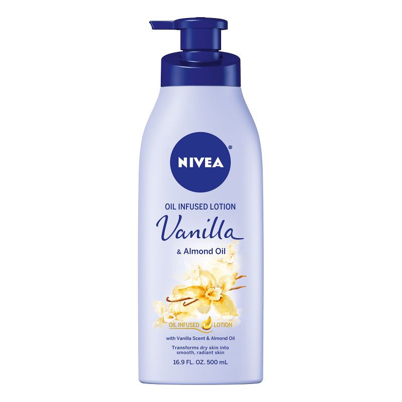 slide 1 of 8, Nivea Oil Infused Body Lotion with Vanilla and Almond Oil - 16.9 fl oz, 16.9 fl oz