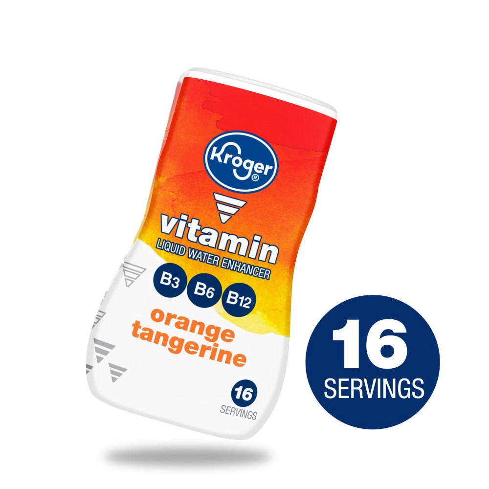 slide 1 of 5, Kroger Orange Tangerine Vitamin Liquid Water Enhancer, 1.62 fl oz