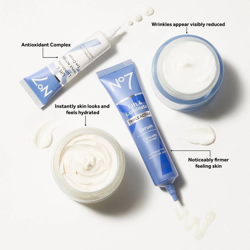 slide 3 of 9, No7 Lift & Luminate Triple Action 3-Piece Skincare System - 3ct, 3 ct