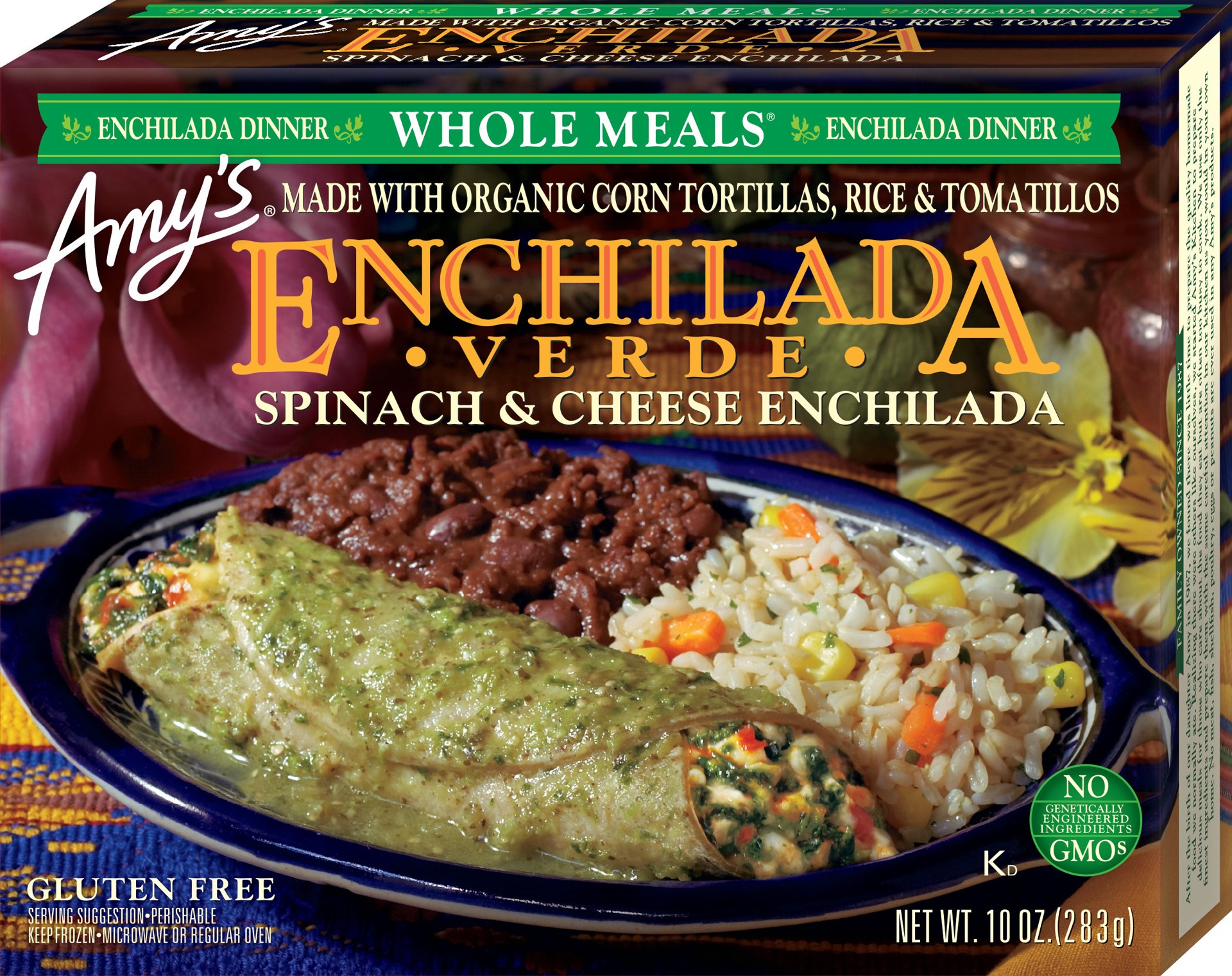 slide 1 of 7, Amy's Kitchen Enchilada Verde Whole Meal, 10 oz