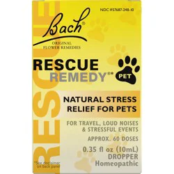 Bach Natural Stress Relief Rescue Remedy Drops For Pets