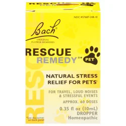 Bach Natural Stress Relief Rescue Remedy Drops For Pets