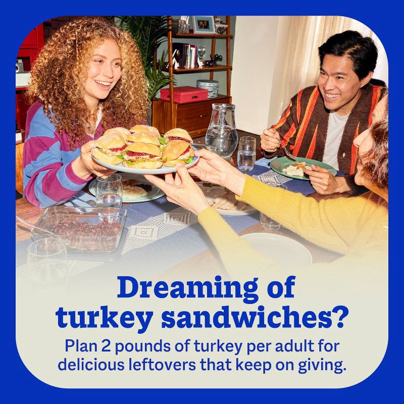 slide 7 of 11, Butterball Premium All Natural Young Turkey - Frozen - 10-16lbs - price per lb - Serves 7-11, per lb