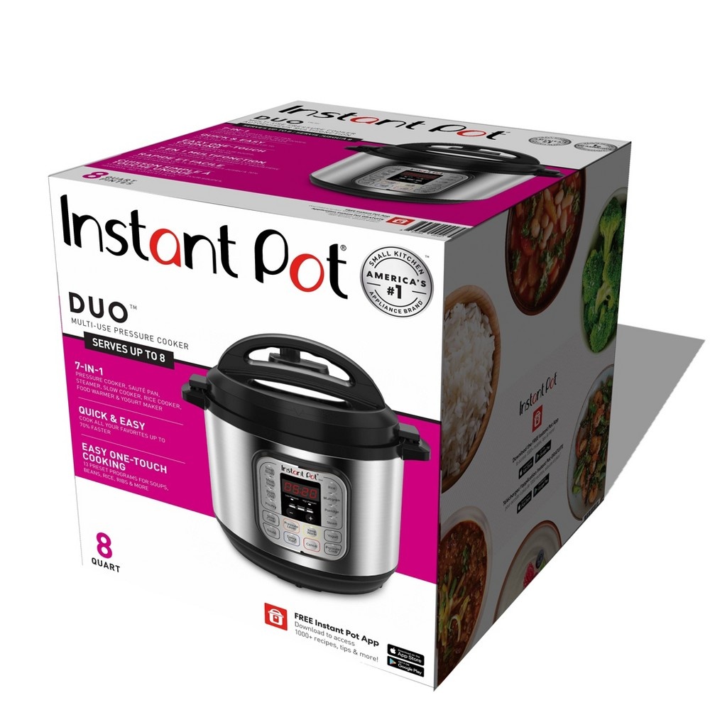 slide 4 of 8, Instant Pot Duo 80 Pressure Cooker, 8 qt