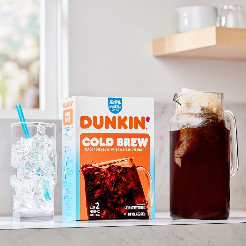 slide 2 of 5, Dunkin' Donuts Dunkin' Cold Brew Medium Roast Ground Coffee Packs - 8.46oz, 8.46 oz