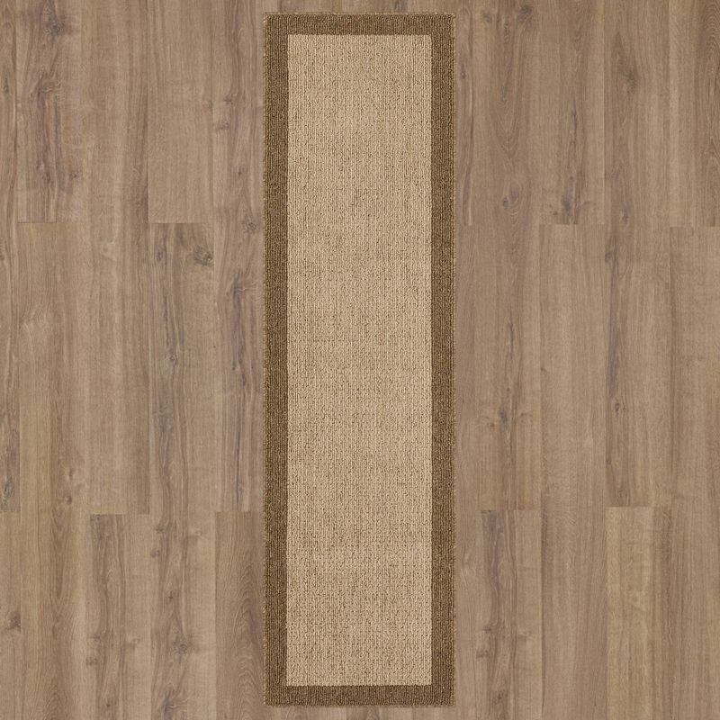 slide 3 of 5, 2'x7' Washable Madison Boarder Tufted Runner Rug Tan - Threshold™, 1 ct