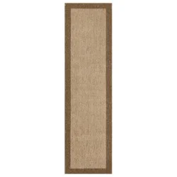 2'x7' Washable Madison Boarder Tufted Runner Rug Tan - Threshold™