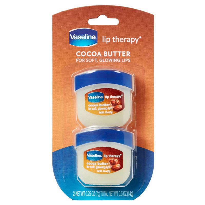 slide 1 of 3, Vaseline Lip Therapy Cocoa Butter Twin Pack - 2ct/0.5oz, 2 ct; 0.5 oz
