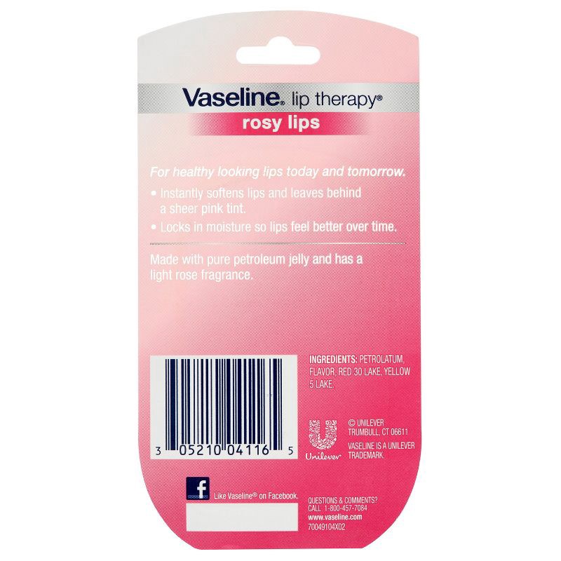 slide 2 of 3, Vaseline Lip Therapy Fragrance free Rosy Lips Twin Pack - 2ct/0.5oz, 2 ct; 0.5 oz