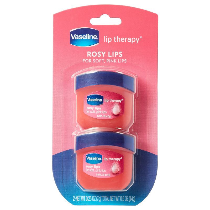 slide 1 of 3, Vaseline Lip Therapy Fragrance free Rosy Lips Twin Pack - 2ct/0.5oz, 2 ct; 0.5 oz