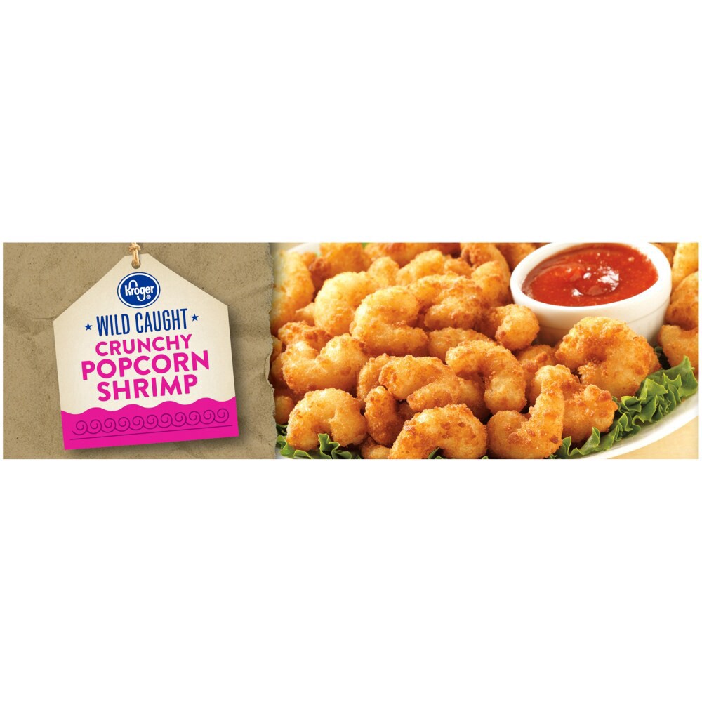 slide 3 of 3, Kroger Crunchy Popcorn Shrimp, 20 oz