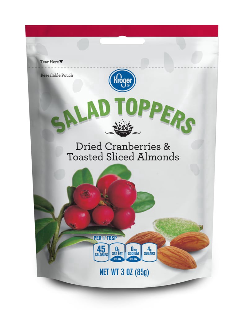 slide 3 of 3, Kroger Toasted Sliced Almonds & Dried Cranberry Salad Toppers, 3 oz