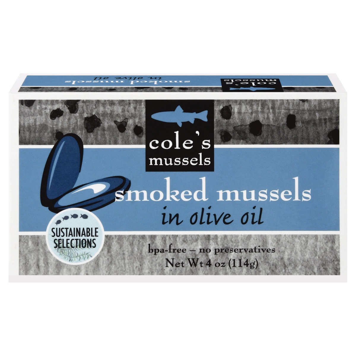 slide 1 of 1, Cole's Coles Mussels Smoked In Olive Oil - 3.7 Oz, 3.7 oz