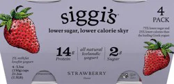 Siggi's siggi’s Lower Sugar, Lower Calorie Icelandic Skyr Lowfat Yogurt, Strawberry flavored, 5.3 oz., 4ct