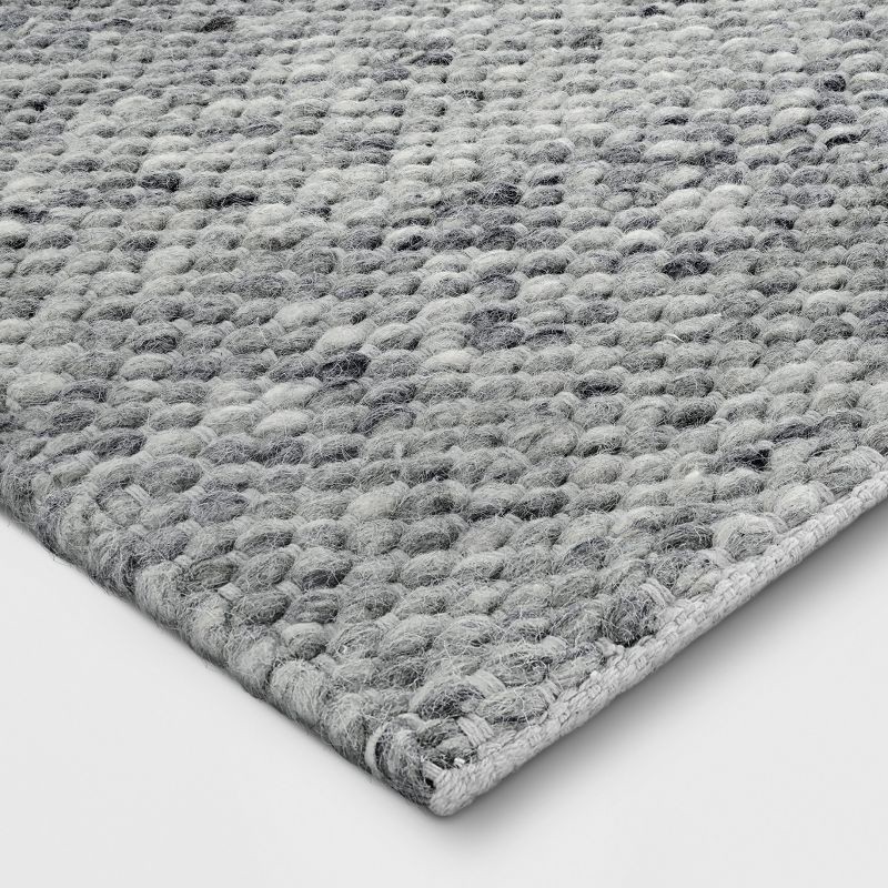 slide 2 of 3, 2'x3' Chunky Knit Wool Woven Rug Gray - Threshold™, 1 ct