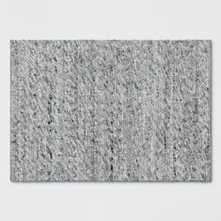 2&#x27;x3&#x27; Chunky Knit Wool Woven Rug Gray - Threshold™: Handmade Accent, Flat Pile, Indoor Use