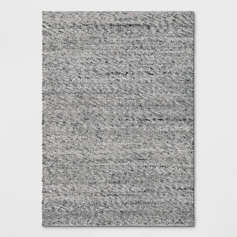 slide 1 of 1, 5'x7' Chunky Knit Wool Woven Rug Gray - Project 62, 1 ct