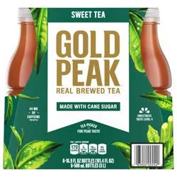 Gold Peak Sweetened Black Tea Bottles, 16.9 fl oz, 6 Pack