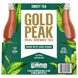 Gold Peak Sweetened Black Tea Bottles, 16.9 fl oz, 6 Pack