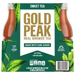 Gold Peak Sweetened Black Tea Bottles, 16.9 fl oz, 6 Pack