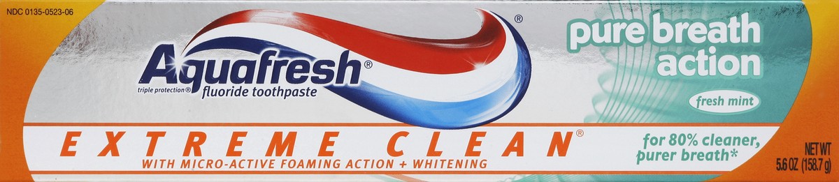 slide 3 of 5, Aquafresh Extreme Clean Fluoride Fresh Mint Toothpaste 5.6 oz, 5.6 oz