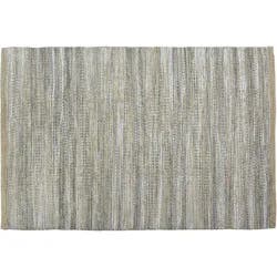 2'6"x4' Woven Accent Rug Gray - Threshold™: Handmade Rectangle, Multi-Stripe, Jute & Cotton, Indoor Use