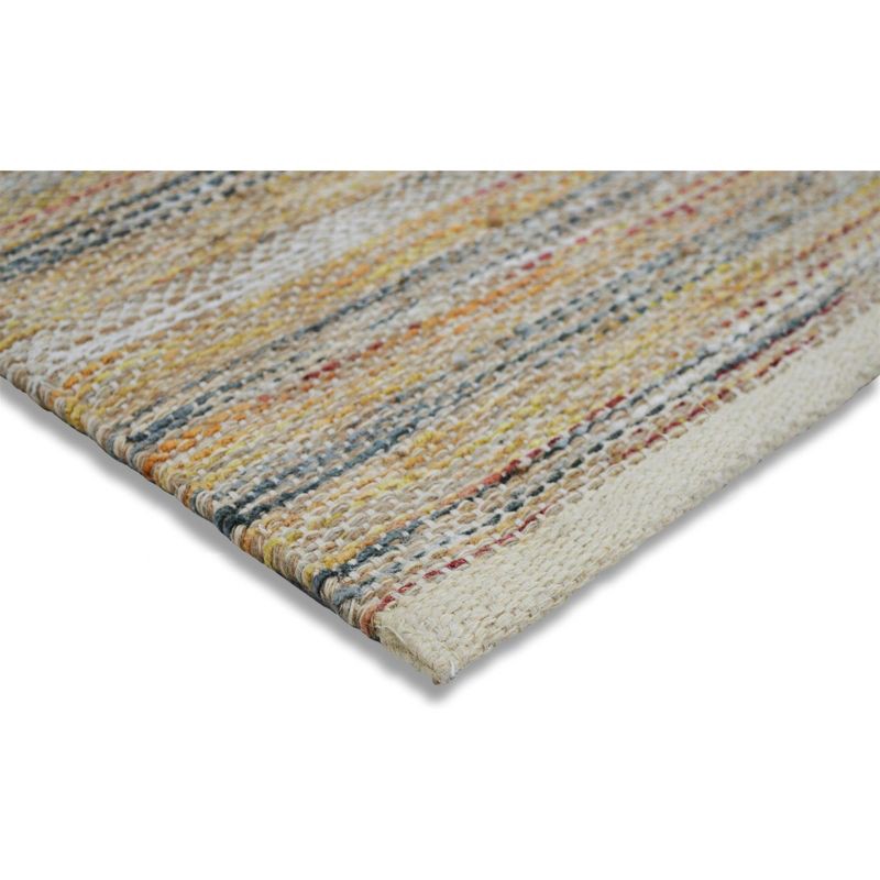 slide 2 of 3, 2'4"x7' Runner Woven Rug Natural - Threshold™: Handmade Multi-Stripe Jute & Cotton Flat Pile Indoor Decor, 1 ct