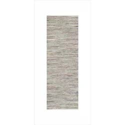 2'4"x7' Runner Woven Rug Natural - Threshold™: Handmade Multi-Stripe Jute & Cotton Flat Pile Indoor Decor