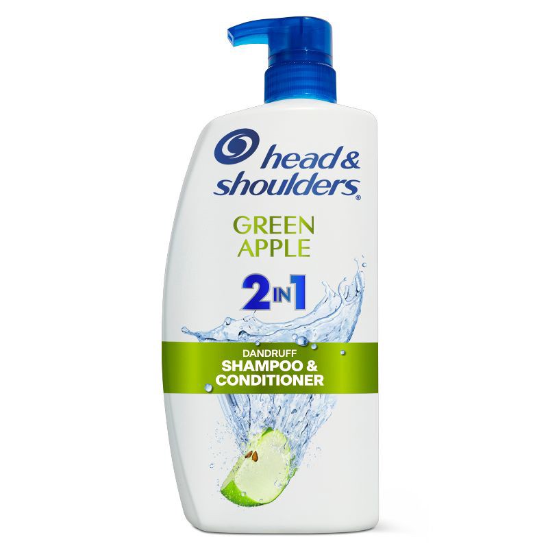 slide 1 of 10, Head & Shoulders 2-in-1 Dandruff Shampoo and Conditioner, Anti-Dandruff Treatment, Green Apple for Daily Use, Paraben-Free - 28.2 fl oz, 28.2 fl oz