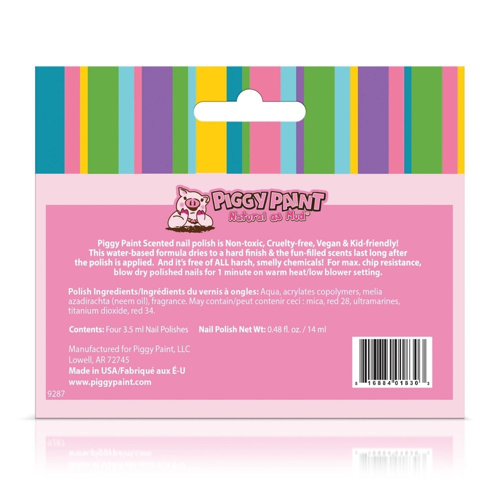 slide 4 of 4, Piggy Paint Scented Polish Set, 4 ct