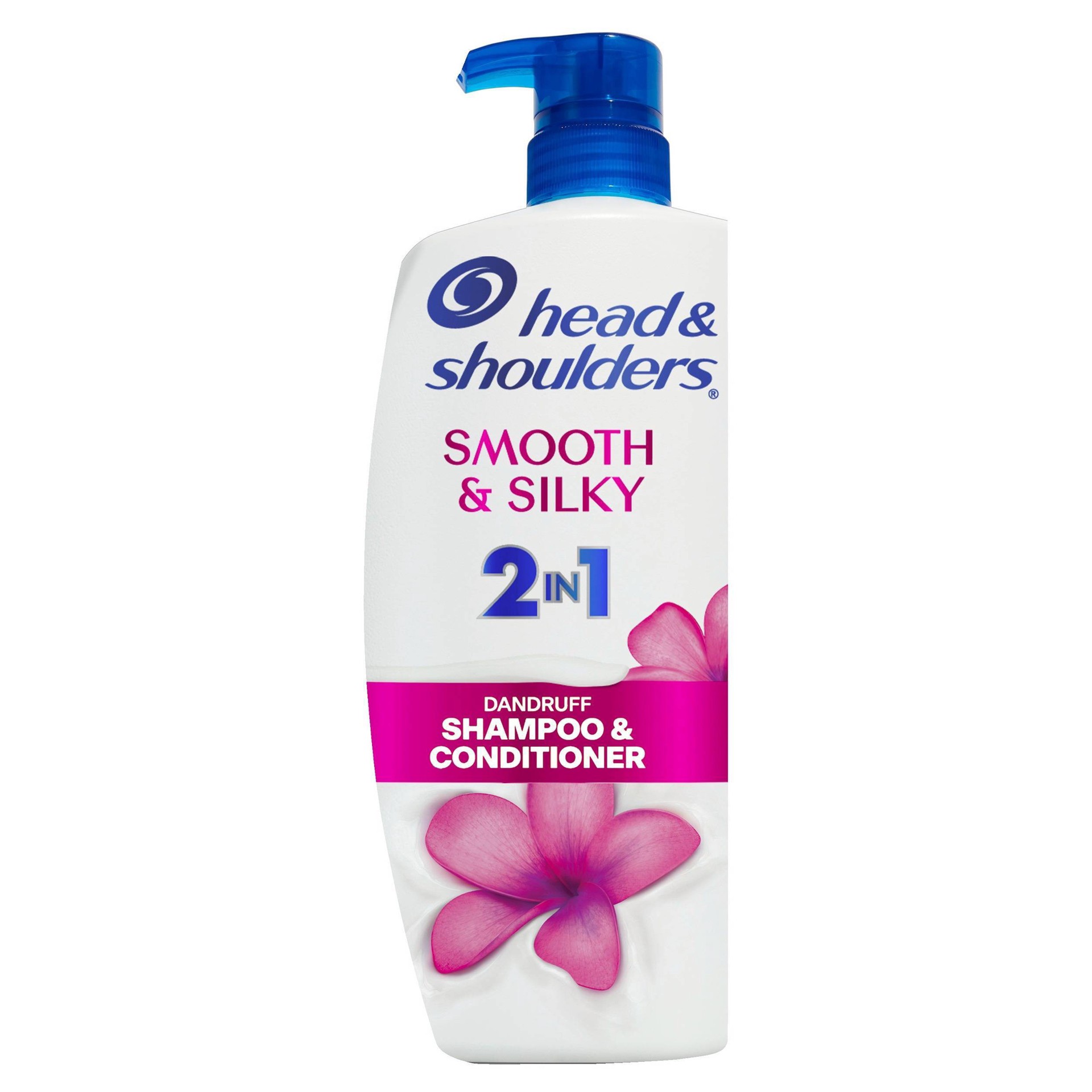 slide 1 of 7, Head & Shoulders Smooth & Silky Paraben Free 2in1 Dandruff Shampoo and Conditioner - 31.4 fl oz, 31.4 fl oz