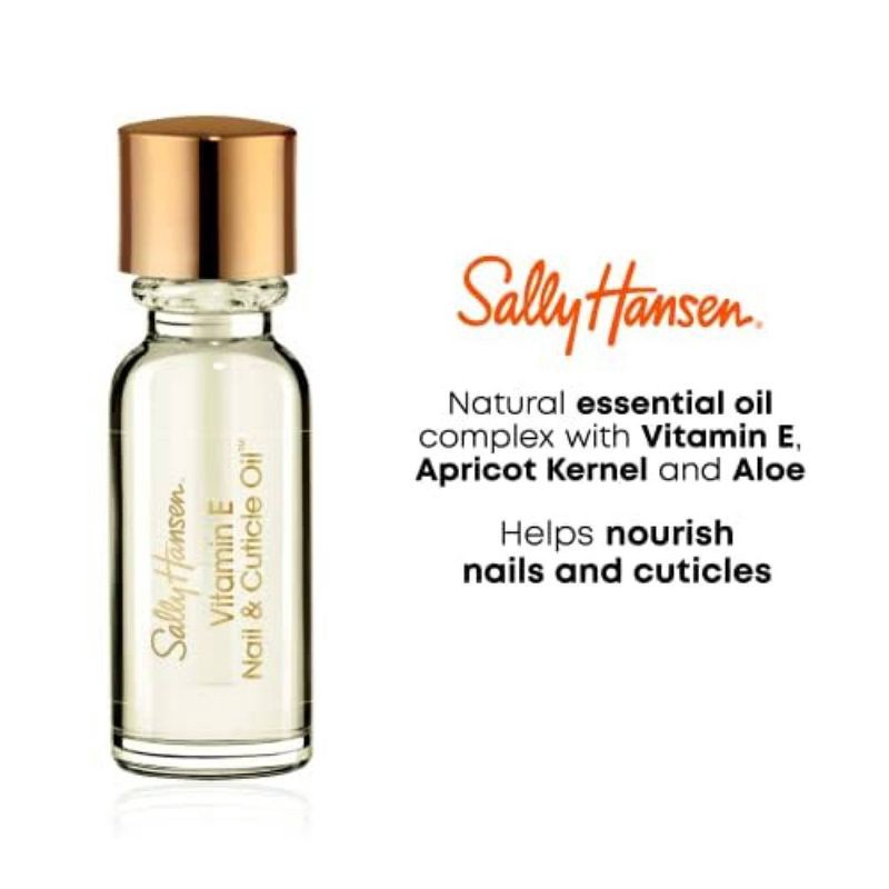 slide 3 of 6, Sally Hansen Nail Treatment 45124 Vitamin E Nail & Cuticle Oil - 0.45 fl oz, 0.45 fl oz