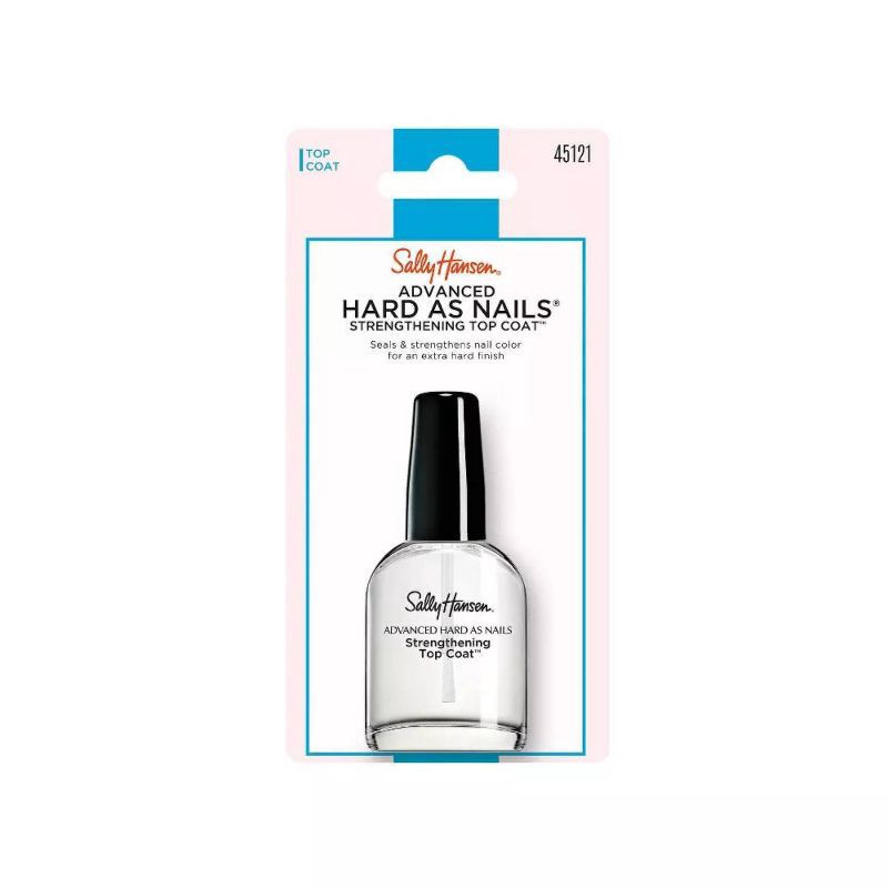 slide 2 of 5, Sally Hansen Nail Treatment 45121 Advanced Hard as Nails Strengthening Top Coat - 0.45 fl oz, 0.45 fl oz