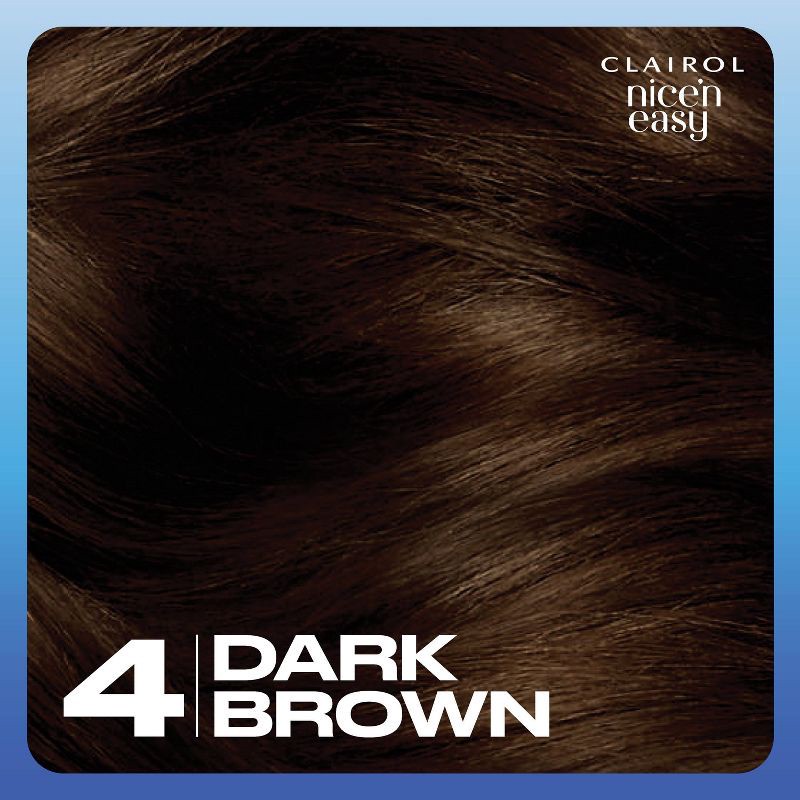 slide 3 of 11, Clairol Nice'n Easy Permanent Hair Color Cream Kit - 4 Dark Brown, 1 ct