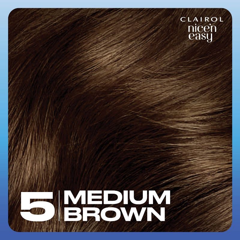 slide 3 of 12, Clairol Nice'n Easy Permanent Hair Color Cream Kit - 5 Medium Brown, 1 ct