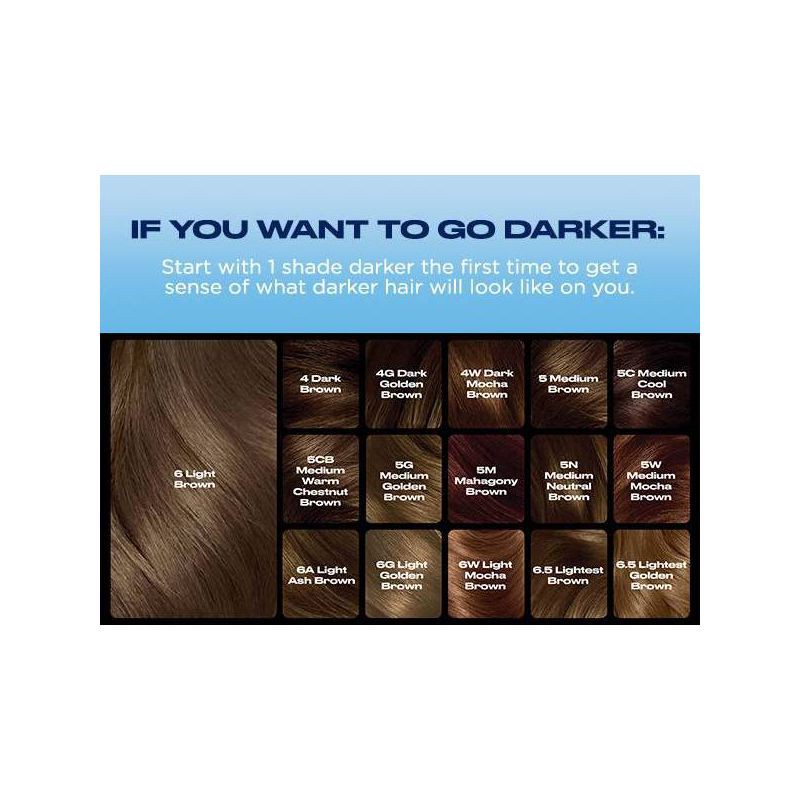 slide 7 of 11, Clairol Nice'n Easy Permanent Hair Color - 6 Light Brown - 1 kit, 1 ct