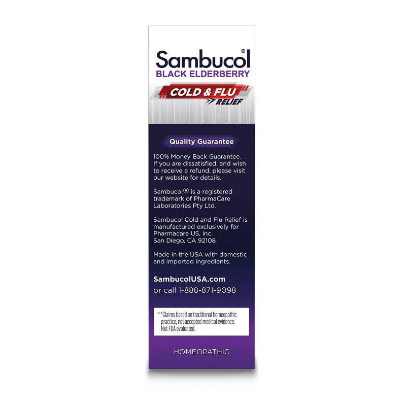 slide 5 of 8, Sambucol Black Elderberry Homeopathic Cold & Flu Relief Tablets - 30ct, 30 ct