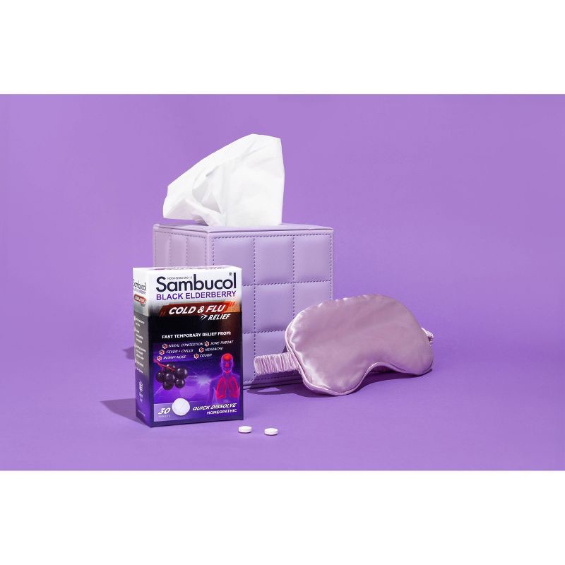 slide 6 of 8, Sambucol Black Elderberry Homeopathic Cold & Flu Relief Tablets - 30ct, 30 ct