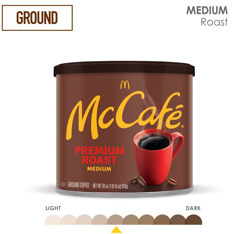 slide 8 of 10, McCafe Premium Roast Ground Coffee - Medium Roast - 30oz, 30 oz
