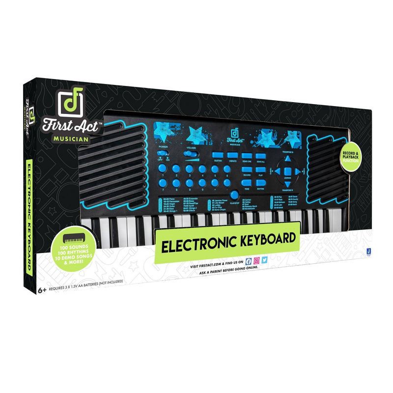 slide 10 of 10, First Act Discovery - Electronic Keyboard - Blue Stars, 1 ct