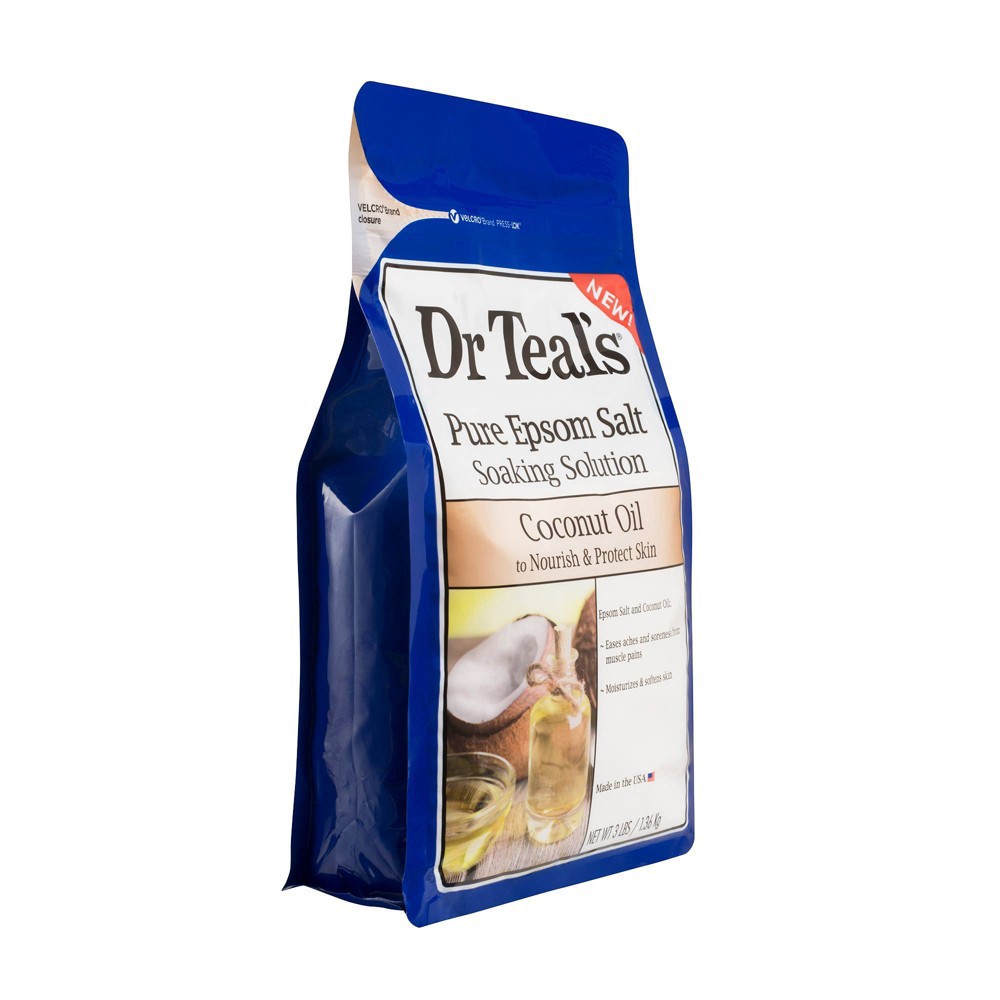slide 2 of 3, Dr Teal's Nourish & Protect Coconut Oil Bath Salt - 3lb, 3 lb