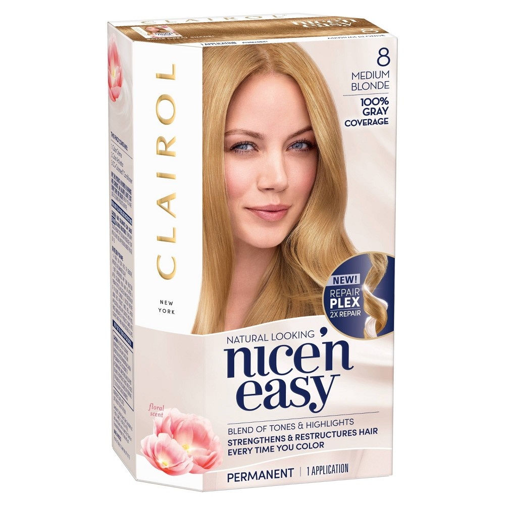 slide 8 of 9, Clairol Nice'n Easy Permanent Hair Color - 8 Medium Blonnde - 1 kit, 1 ct