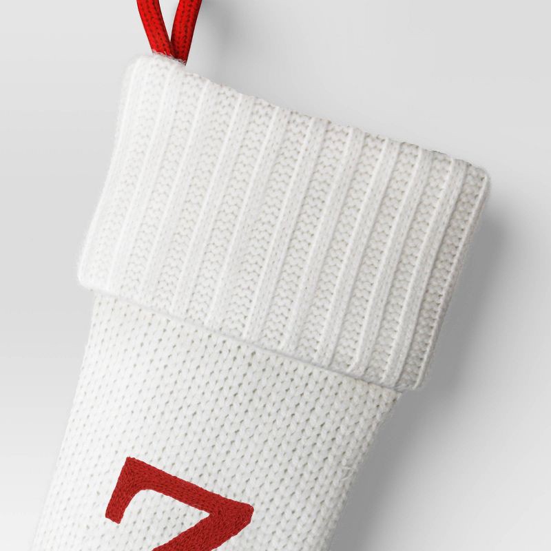 slide 3 of 3, Knit Monogram Christmas Stocking White Z - Wondershop™, 1 ct