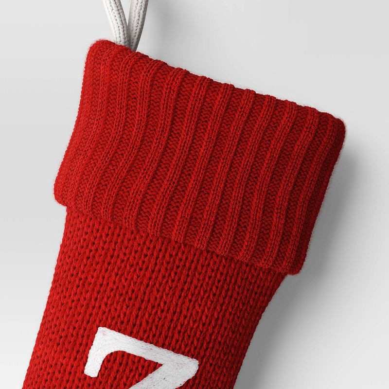 slide 3 of 3, Knit Monogram Christmas Stocking Red Z - Wondershop™: Festive Holiday Decor, 1 ct