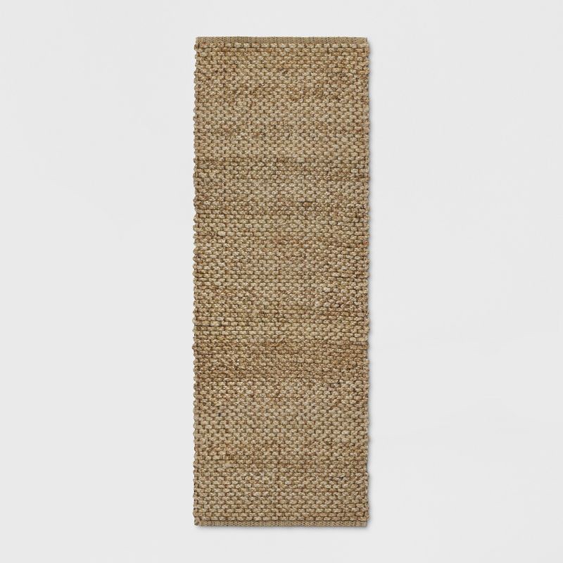 slide 1 of 3, 2'4"x7' Annandale Solid Runner Rug Natural - Threshold™, 1 ct