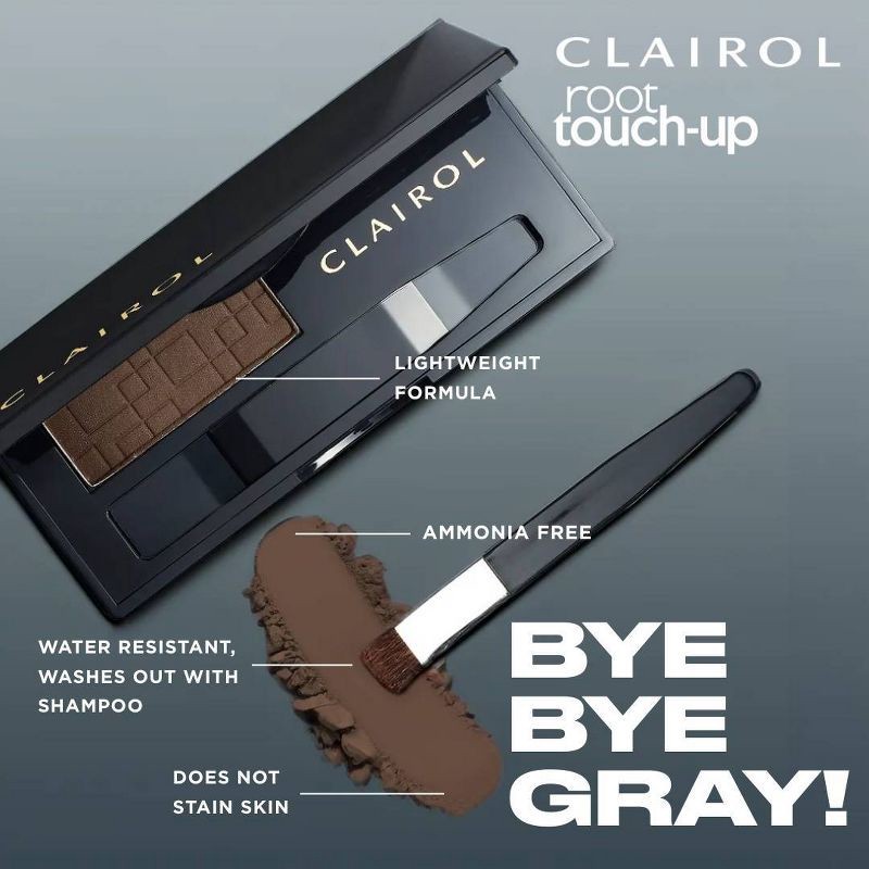 slide 7 of 9, Clairol Root Touch Up Powder - Dark Brown Temporary Hair Color Compact, 1 ct